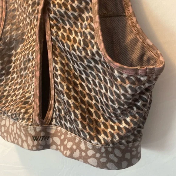 Peloton X WITH Collab Womens Medium Riverstone High Neck Size Medium Sports Bra - Picture 10 of 15